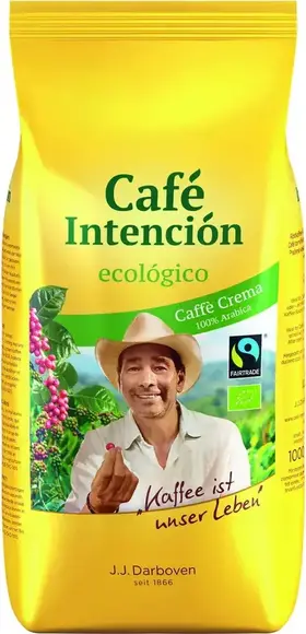 Café Intención Ecológico Caffè Crema Bio, zrnková káva, 1 kg