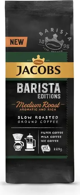 Jacobs Medium Roast Barista Editions, mletá káva, 225 g