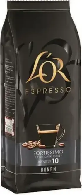 L'Or Espresso Fortissimo Extra Dark Roast, zrnková káva, 500 g
