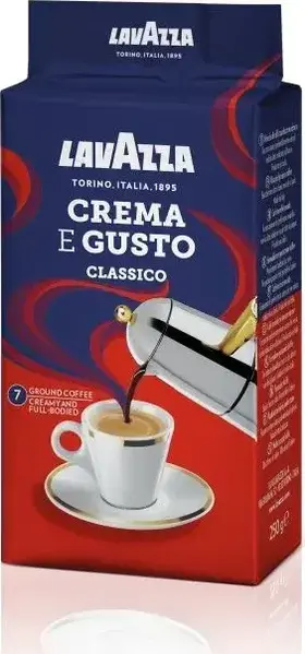 Lavazza Crema e Gusto, mletá káva, 250 g