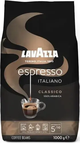 Lavazza Espresso 100% Arabica, zrnková káva, 1 kg