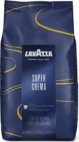 Lavazza Super Crema, zrnková káva, 1 kg