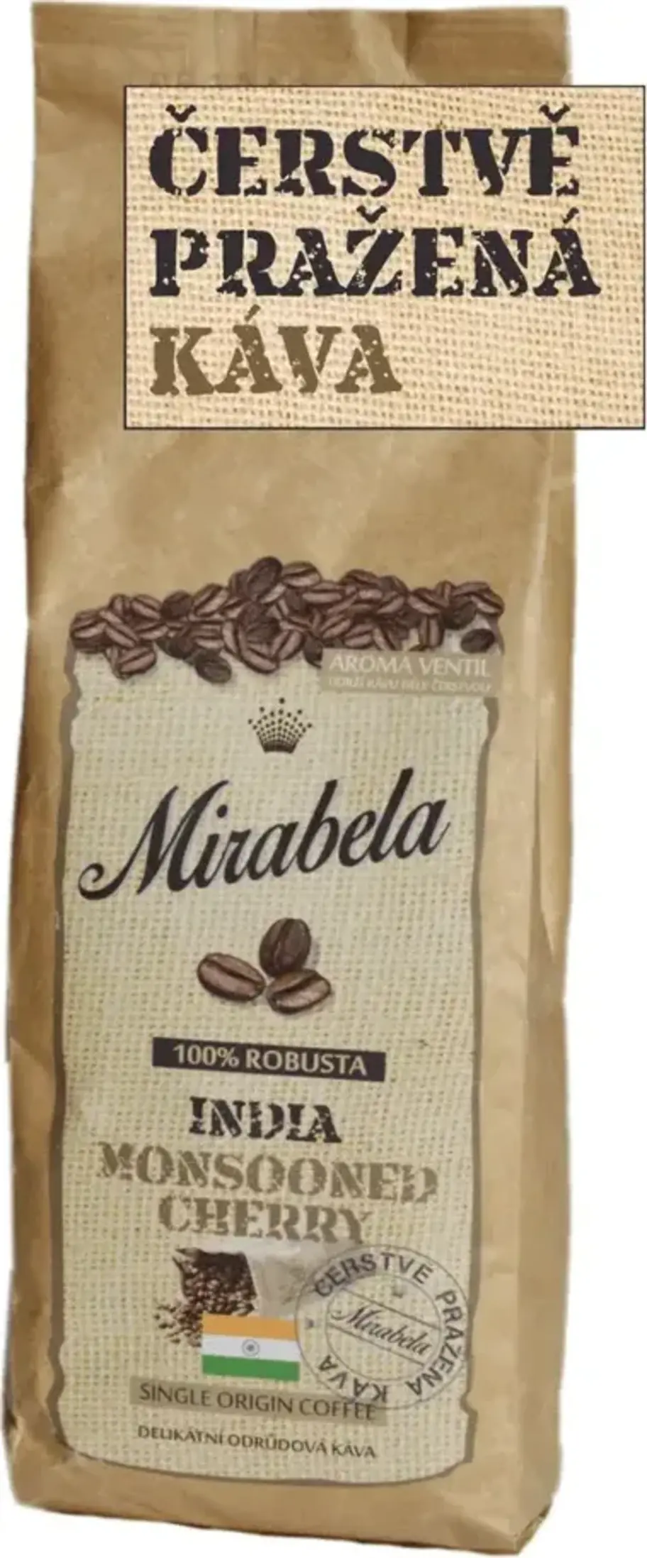 Mirabela India Cherry, zrnková káva, 225 g