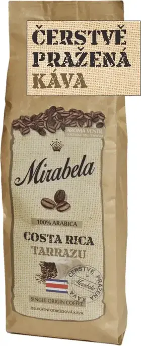 Mirabela Costa Rica Tarrazu 100% Arabica, zrnková káva, 225 g