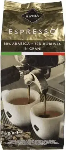 Rioba Espresso Gold, zrnková káva, 1 kg