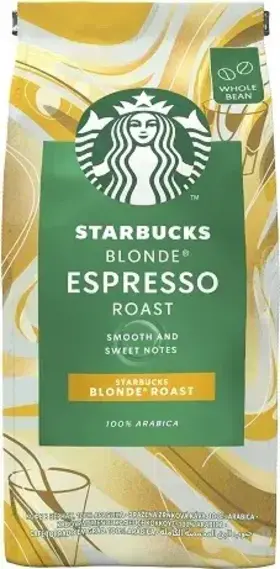 Starbucks Blonde Espresso Roast, zrnková káva, 200 g