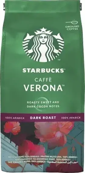 Starbucks Dark Caffé Verona, zrnková káva, 200 g