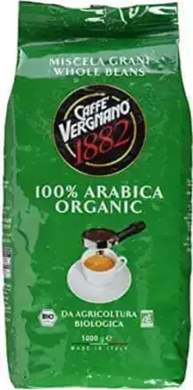 Vergnano 100% Arabica Organic, zrnková káva, 1 kg