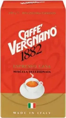 Vergnano Espresso Casa, mletá káva, 4 x 250 g