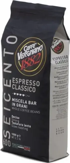 Vergnano Espresso Classico 600, zrnková káva, 1 kg